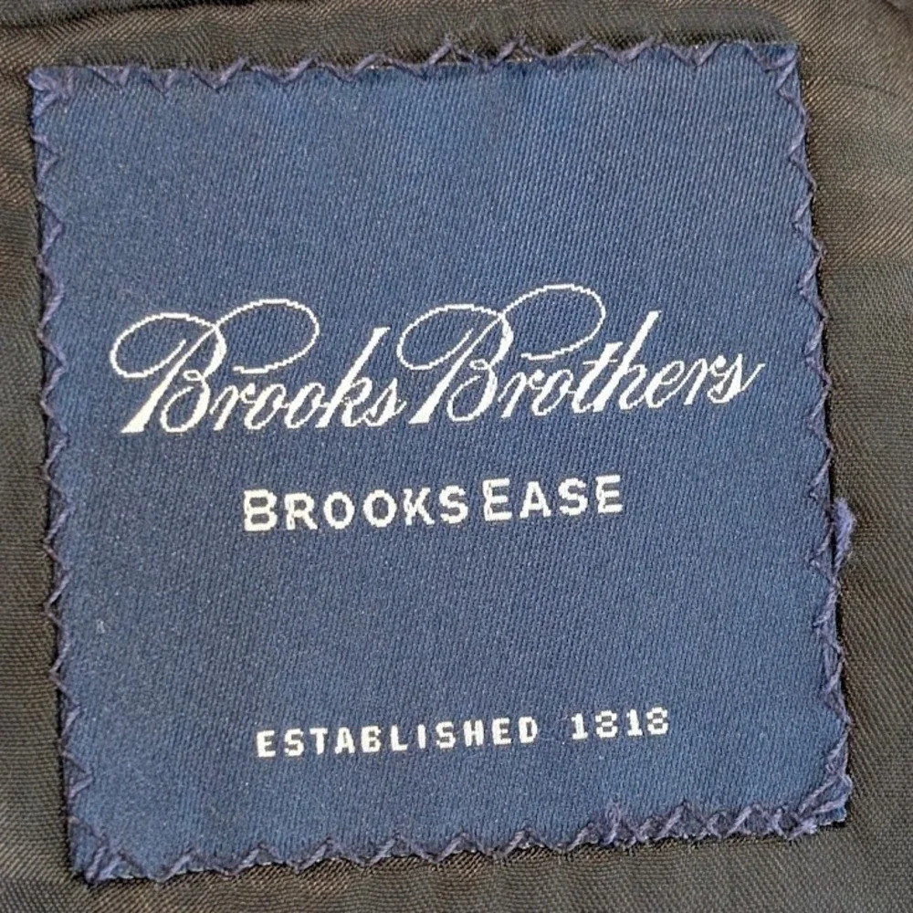 Brooks Brothers Tuxedo Jacket Mens 40L Black Brooks Ease Made in USA